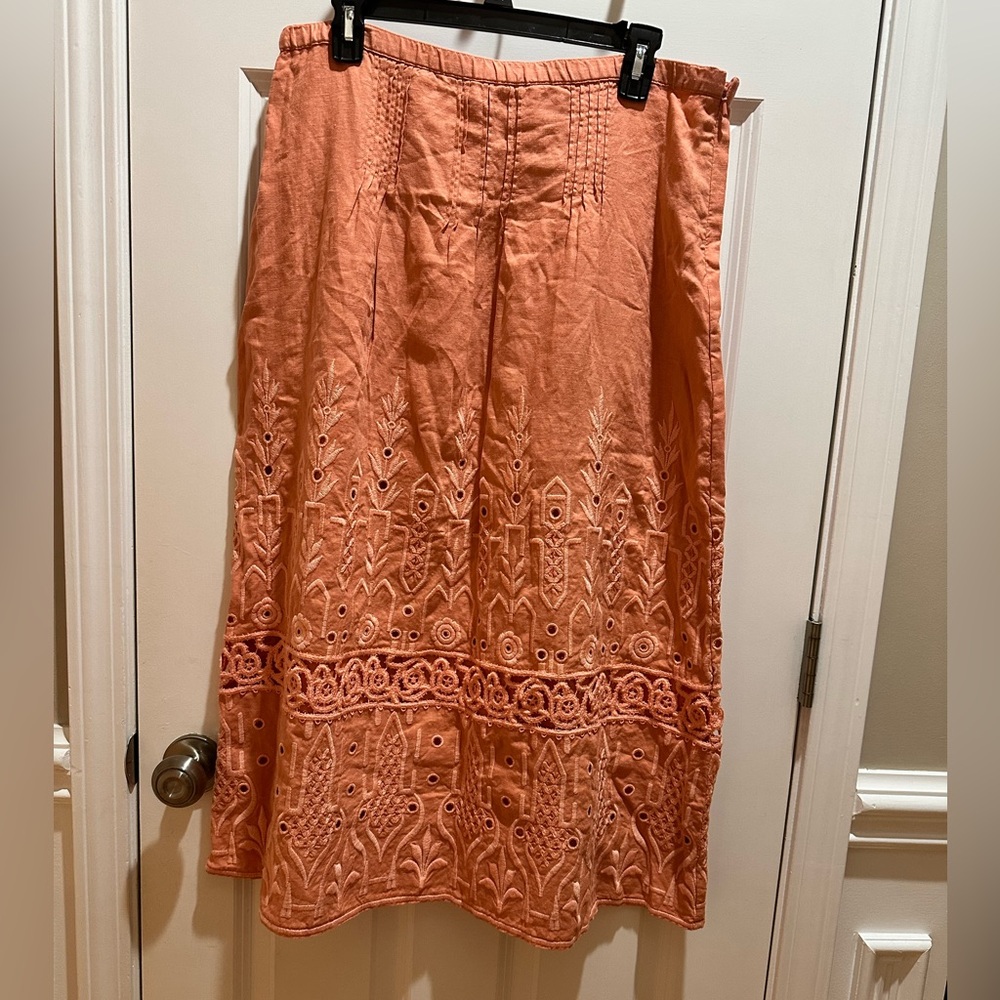 NEW J. Jill Embroidered Skirt size Medium